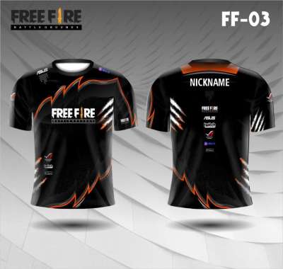 Jersey e sport free fire baju freefire rog kaos gamer ff M