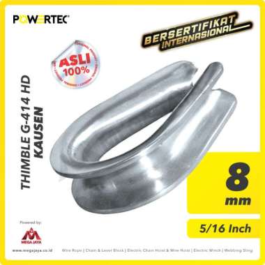 Thimble Wire Rope Kausen Sling G-414 HD 8mm - 5-16" POWERTEC