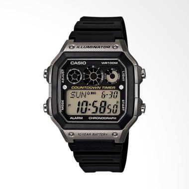 CASIO Digital Jam Tangan Pria [AE-1300WH] Black-Grey