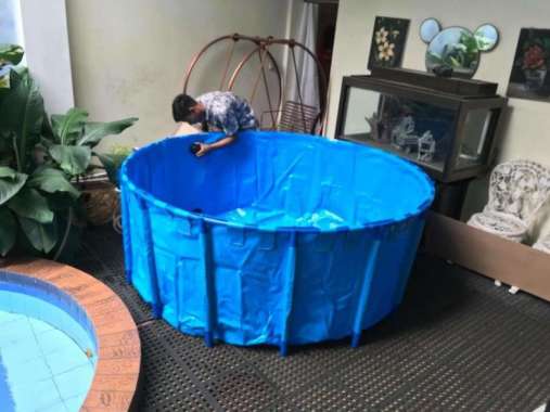 Kolam terpal import-bak terpal import untuk karantina ikan-karantina