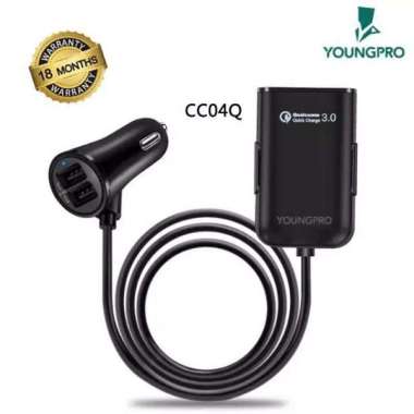 Car Charger Mobil 4 Port Quick Charge / Fast Charging Qualcomm 3.0