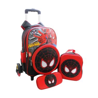 DJ Fashion 0623 Spider Tas Troli Ransel 3 in 1 Tas Sekolah Anak