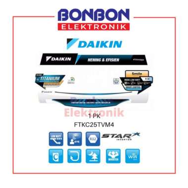 Daikin AC 1PK FTKC 25 TVM4 / 1 PK FTKC25TVM4 Star Inverter 25TVM4