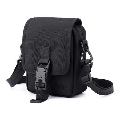 HAOSHUAI 824 Tas Selempang Pria Waistbag Pria Waterproof Tas Anti Air Hitam