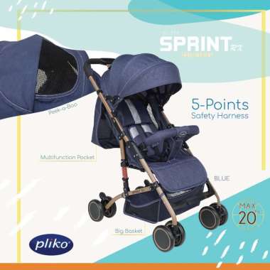 Stroller Pliko 379 Sprint RX Blue