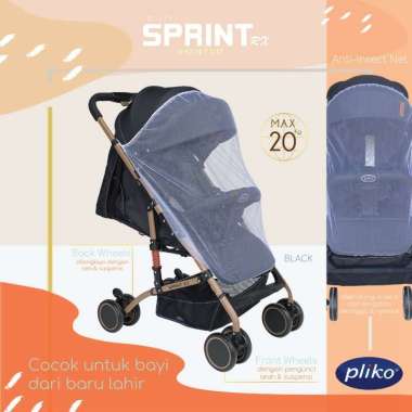 Stroller Pliko 379 Sprint RX Black