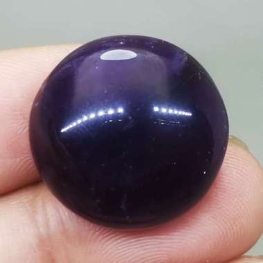 Batu Akik Permata Asli kecubung Wulung Hitam Sinar Ungu