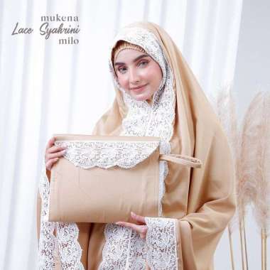 Jumuna - Mukena Dewasa Jumbo Satin Velvet Motif Lace Syahrini Semua Ukuran Milo