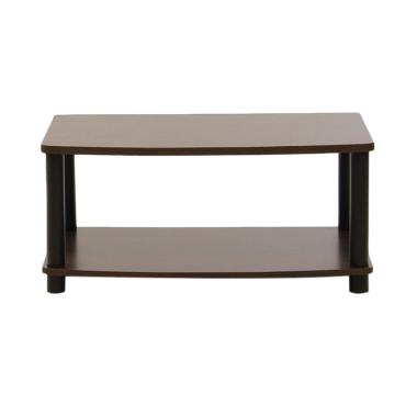 Funika 13191 DBR-BK 2 Tier Swivel TV Stand - Coklat Gelap