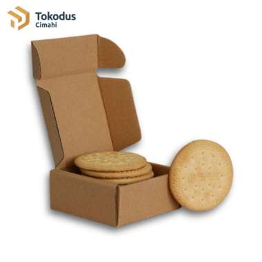 Kardus Mailer Box Pizza Kecil 8,5 x 8,5 x 3,5cm Polos (Bisa Custom) - Tokodus Coklat