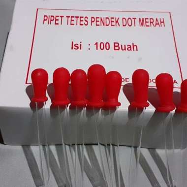Original pipet tetes kaca dot merah