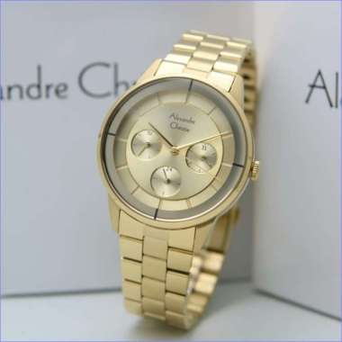 Jam Tangan Wanita Alexandre Christie Gold Original