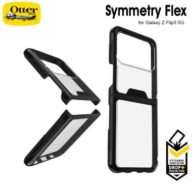 Casing Samsung Galaxy Z Flip3 Flip 3 5G OtterBox Symmetry Flex Case Black Crystal