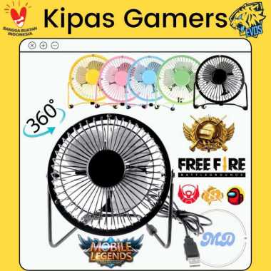 Kipas Angin USB Besi Gamers / USB 4 Inch / Gamers Mini Fan / Kipas Angin Gaming Mini HP / Yazuho A18