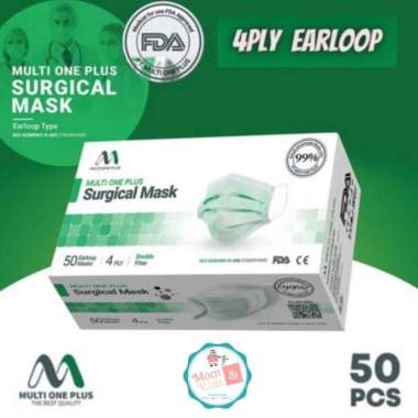 Masker Medis Earloop 4 Ply Multi One Plus (MOP) Surgical Mask Earloop Kemenkes