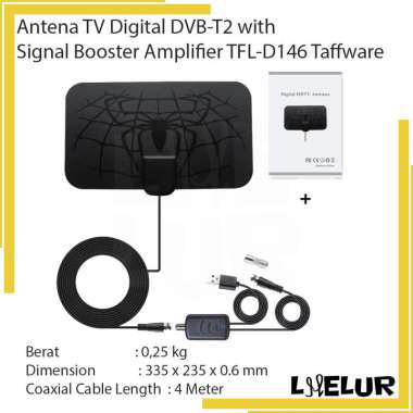 Antena TV Digital DVB-T2 Signal Booster Amplifier TFL-D146 Taffware Black