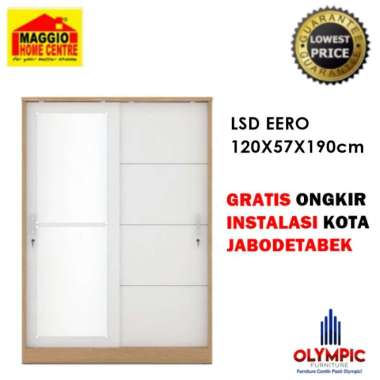 LEMARI PAKAIAN SLIDING - LEMARI PAKAIAN 2 PINTU - LSD EERO - OLYMPIC