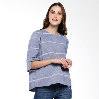 Rodeo 218.0724.2NK Motif Blouse Shirt - Blue