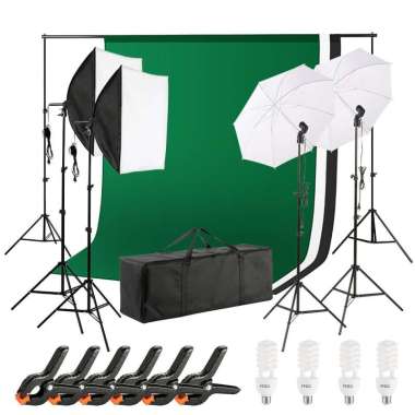 Paket lighting studio foto photo profesional peralatan perlengkapan lightning kit youtube youtuber v