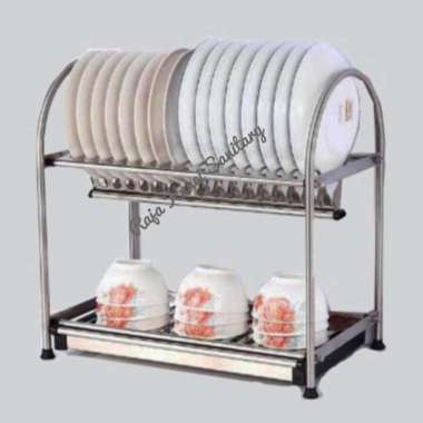 Rak Piring Knockers WDJ 350-360 Stainless SUS 304-Rak Piring 2 Susun - WDJ 350 ORI 100% Multicolor