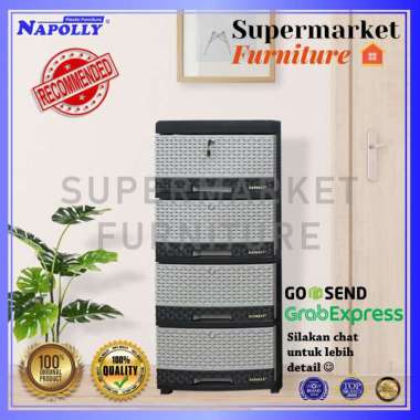 LEMARI PLASTIK NAPOLLY LACI TERBARU SCD 4K1 4SUSUN TERMURAH!! HIJAU