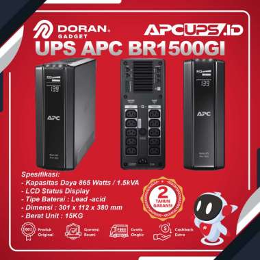UPS APC BR1500GI APC Power-Saving Back-UPS Pro 1500, 230V Garansi Resmi 2 Tahun Black