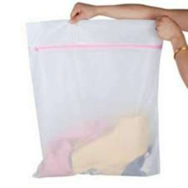 Laundry Bag Jaring Baju Kotor Kantong Mesin Cuci Bahan Jaring dan Resleting Untuk Pakaian / Dalam