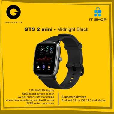 Jam Tangan Fitness Pintar Amazfit GTS 1.65" AMOLED, Obsidian Black, Rose Gold, Lava Grey