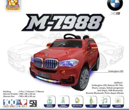 M7988 BMW MOBIL AKI M-7988 MAINAN ANAK PMB Putih