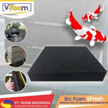 aquarium kolam ikan BIO FOAM SFRESH KAPAS BUSA FILTER 25x10x5 cm