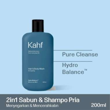 Kahf Energizing Hair and Body Wash 200ml - Sabun Mandi Cair Pria Mencerahkan -Sampo Cowo Penghilang 