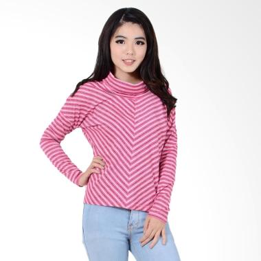 Jfashion Corak Salur Sasha Kaos Wanita