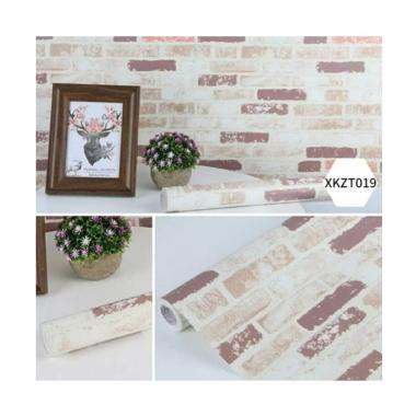 Wallpaper Premium PVC Motif Bata Warna Warni Sticker Dinding - Combine [Size 45 cm x
