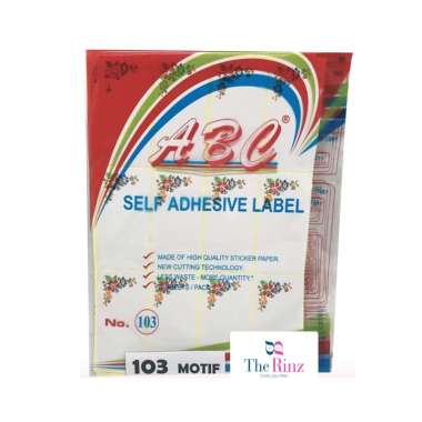 stiker label ABC MOTIF (self adhesive label) / label undangan 103