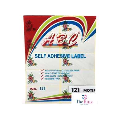 stiker label ABC MOTIF (self adhesive label) / label undangan 121