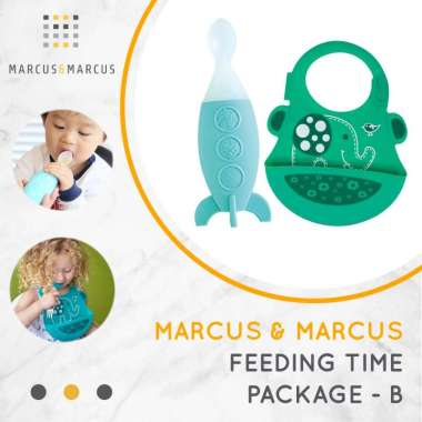 Feeding Time Package B ( MNM Rocket Blue & MNM Bib Green )