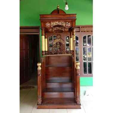 Mimbar masjid kayu jati model pintu depan mimbar terbaik
