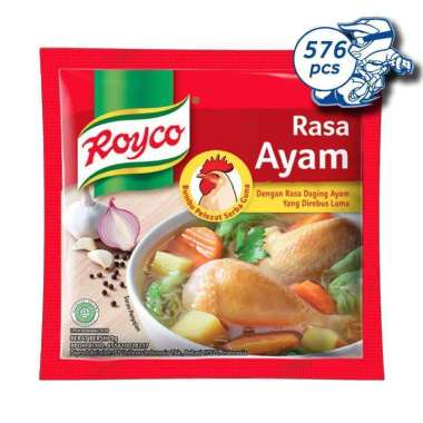 ROYCO Kaldu Ayam Penyedap Rasa [8 gr x 576 pcs | 48 Renceng | 1 Karton | 1 Dus] Renteng