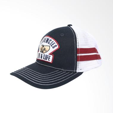 Tendencies Topi Trucker Classic Fist Bump Stripes Pria - Black White