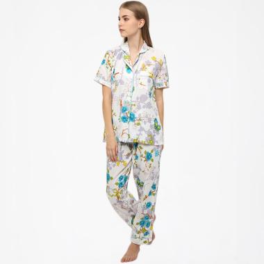 Madeleine Wyne White Long Pants Setelan Baju Tidur Wanita