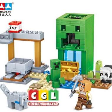 Mainan Bricks Lego Minecraft My World Creeper Mine Village Ranch - 2.Creeper Mine