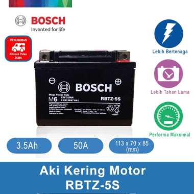 Aki Kering Motor Honda Scoopy Scoopy Fi Scoopy 110 ISS - Maintenance Free - Bosch RBTZ-5S