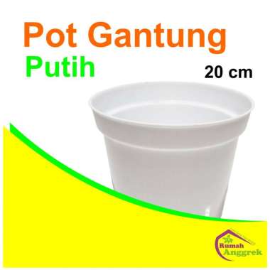 Pot Anggrek Gantung 20 cm Putih besar dewasa cattleya bulat dendrobium kaki 3 tebal bulan phalaenops