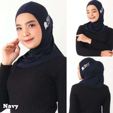 Hijab Sport Olahraga Gym Lari Renang Kerudung Instant SPORT NAVY