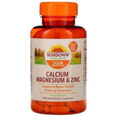 Sundown Naturals, Calcium Magnesium & Zinc, 100 Caplets ORIGINAL USA