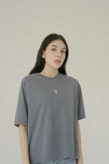OVERSIZE TEE-POLAIDN-KAOS POLOS S STONE GREY