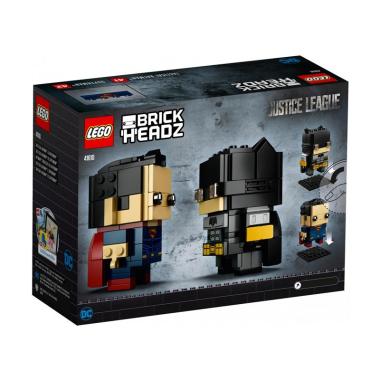 LEGO Brickheadz 41610 Tactical Batman & Superman Mainan Block & Puzzle