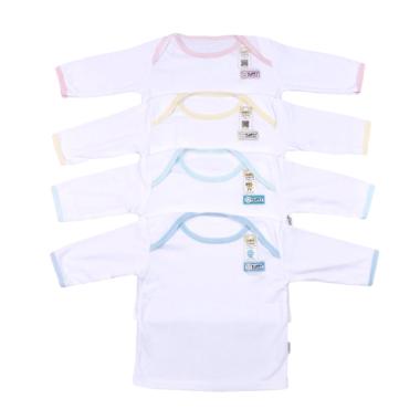 Fluffy OJSP Putih Set Baju Oblong Lengan Panjang Bayi [Isi 4 pcs]