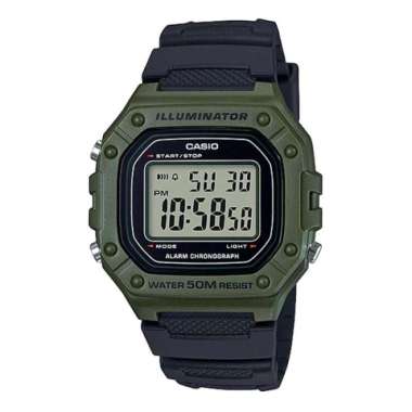 CASIO ORIGINAL - CASIO W-218H-3AVDF - JAM TANGAN PRIA JAM PRIA - RUBBER CASIO W-218H-3A W 218H 3A 21