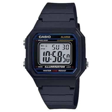 CASIO ORIGINAL - CASIO W-217H-1AV - JAM TANGAN PRIA JAM PRIA - RUBBER CASIO W-217H-1A W 217H 1A 217
